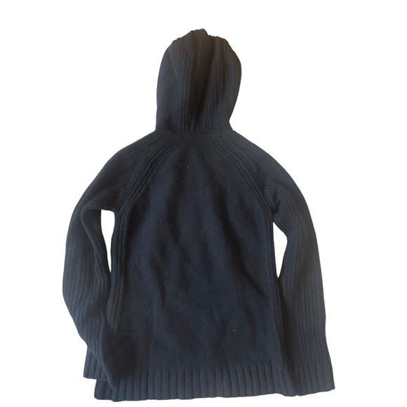 Athleta | 100% Merino Wool Black Cold Spell Hoodie Sweater | Size XXS - Picture 4 of 7